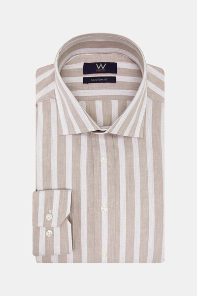 W Collection Brown Beige Shirt