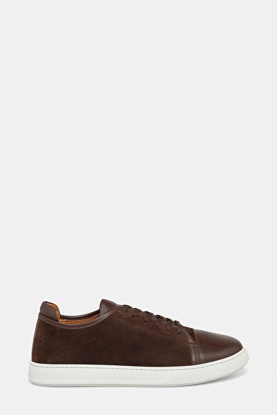 W Collection Dark Brown Leather Sports Shoes