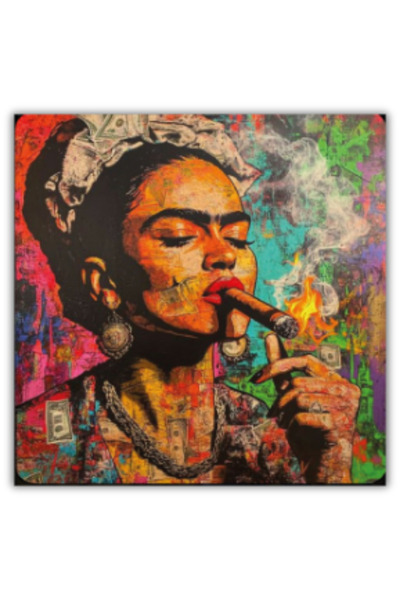 FourArts حامل أكواب رخامي بتصميم فريدا كاهلو، حامل فني لأكواب القهوة، منتج تذ...