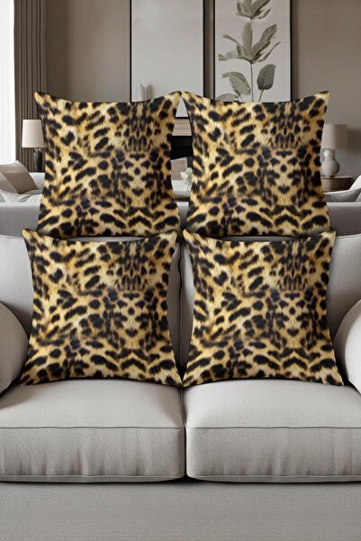 Generic Brand Digital Printed Soft Textured 4-Piece Throw Pillow Cover Set (4...