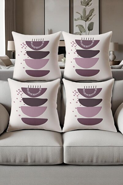 Dolce Mariee Digital Printed Soft Textured 4-Piece Throw Pillow Cover Set (43...