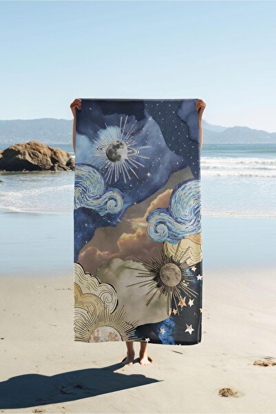 Dolce Mariee منشفة شاطئ بطباعة رقمية بنمط عصري (80×160 سم) HVL0057