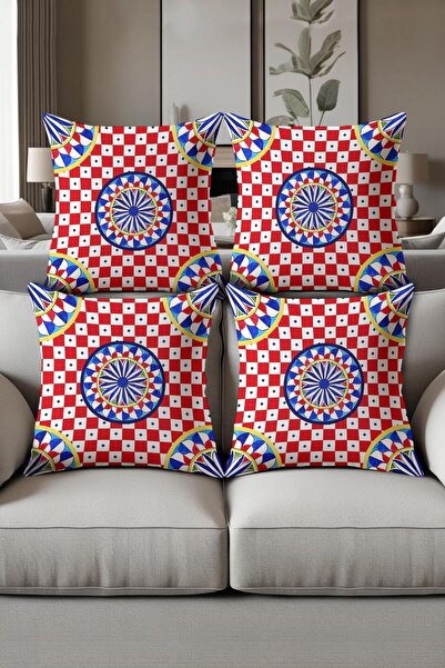 Dolce Mariee Digital Printed Soft Textured 4-Piece Throw Pillow Cover Set (43...