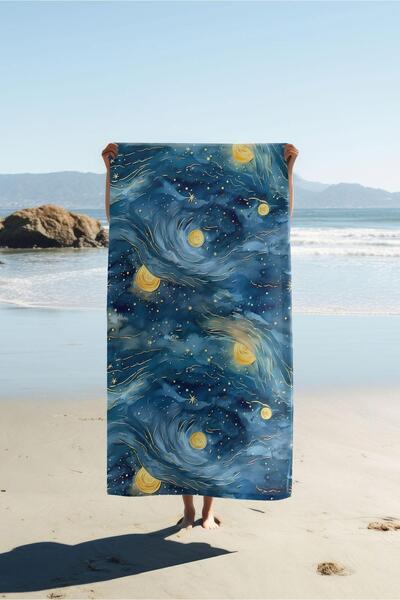 Dolce Mariee Digital Printing Beach Sea Towel Modern Patterned Peshtamal (80X...