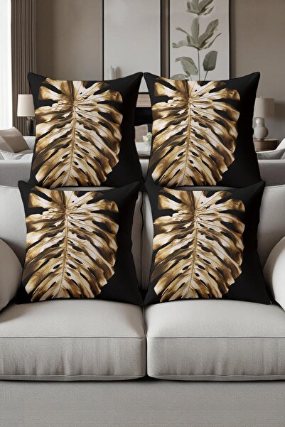 Dolce Mariee Digital Printed Soft Textured 4-Piece Throw Pillow Cover Set (43...