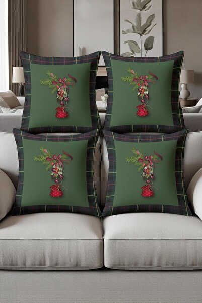 Dolce Mariee Digital Printed Soft Textured 4-Piece Throw Pillow Cover Set (43...