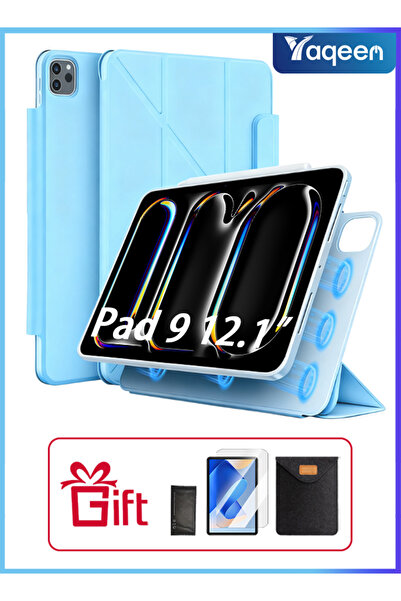 yaqeen HONOR Pad 9 12.1-Inch Pad Case 720 Degree Convenient Magnetic Attachment Shockproof Y Folding Stand