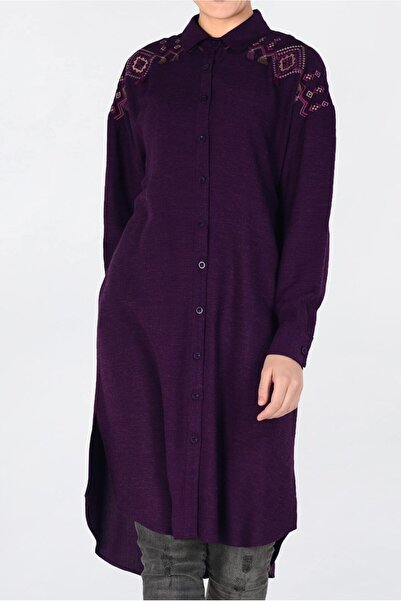 Alvina Shoulder Embroidered Side Slip Tunic 4760