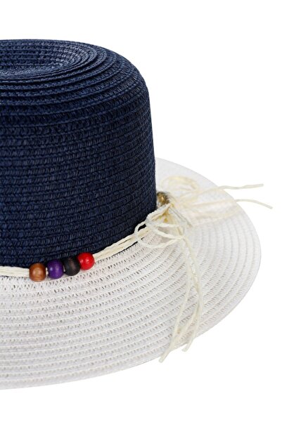 Civil Girls 6-9 Years Old Girl's Straw Hat - Navy Blue Standard