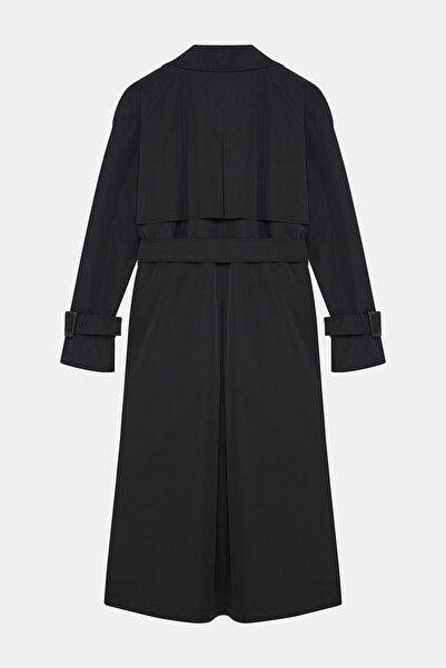 W Collection Black Long Trench Coat