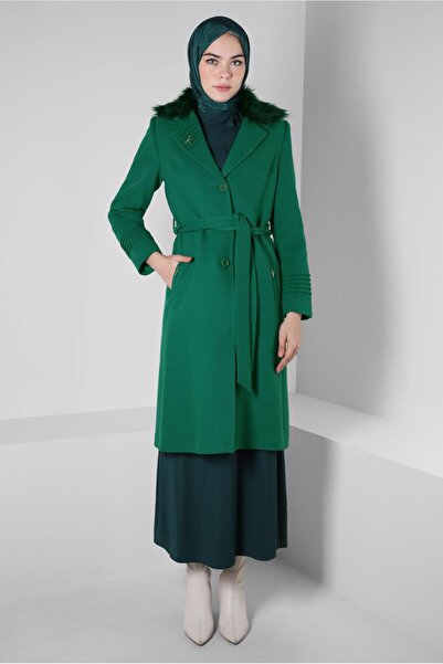 Alvina Пальто з поясом і брошкою 90406