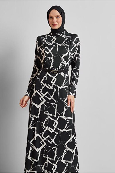 Alvina Belted Satin Dress 45447