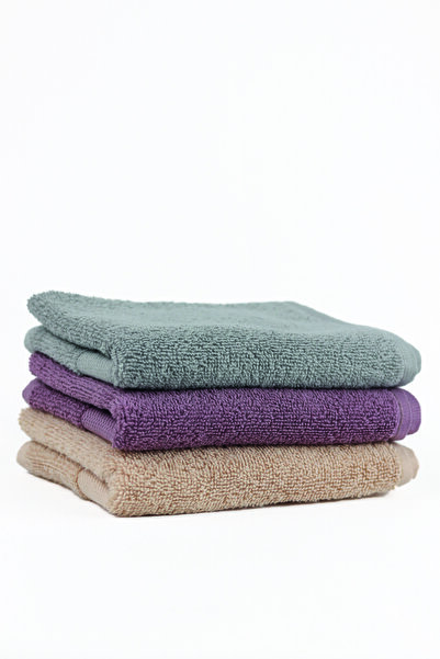 Taka Fabrics Хвиля 100% бавовна, рушник для гостей, 3 штуки, розмір: 30x50 см, набір сірий, бежевий, бордовий