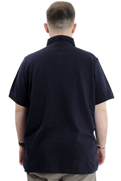 ModeXL Ανδρικό μπλουζάκι Mode Xl Oversize Polo Neck Pocket Classic Pike 20552 Navy Blue