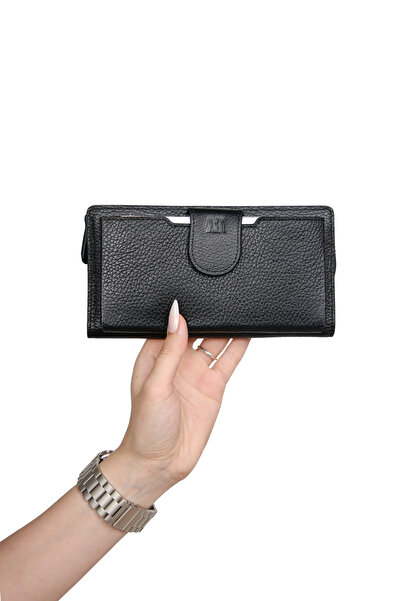 MFT Leather Design محفظة نسائية من الجلد الطبيعي |   بلغاري 1232 فلوثر مات أسود