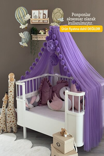 Miniden Lila Aparatlı Beşik Cibinliği