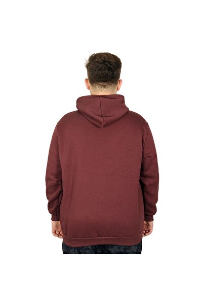 ModeXL Mode Xl Ανδρικό φούτερ με κουκούλα με φερμουάρ Basic 20543 Plum