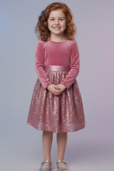 My Kids Wear Dívčí šaty s flitry a mašlí pro zvláštní příležitosti, věk 3-10 let