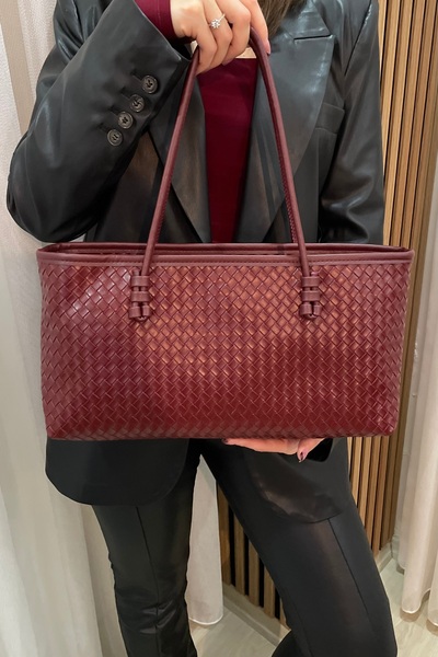 themoiss Fibag Women's Ecru Lined Shoulder Bag with Inner Pocket Detail