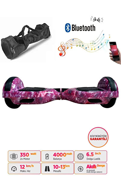 CityMate Elektrikli Kaykay Hoverboard Bluetooth Hoparlörlü 6.5 Inch Grafiti Desenli Çanta Hediye D13