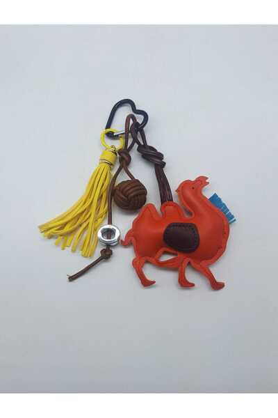 saudi scenes Arabian Camel Bag Charm – Leather Tassel Souvenir Accessory