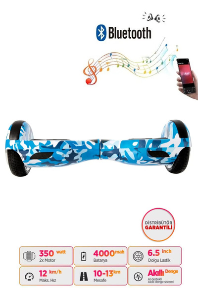 CityMate Elektrikli Kaykay Hoverboard Bluetooth Hoparlörlü 6.5 Inch D20