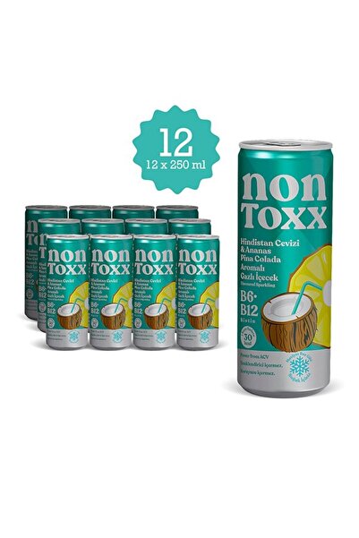 NON TOXX Nontoxx Hindistan Cevizi & Ananas Aromalı, Sirkeli, Gazlı İçecek 250 ML
