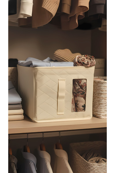 Handyol 1 τεμ. Αναδιπλούμενος οργανωτής ραφιών με ατσάλινο πλαίσιο 25x45x20cm Κρεμ οργανωτής ντουλάπας