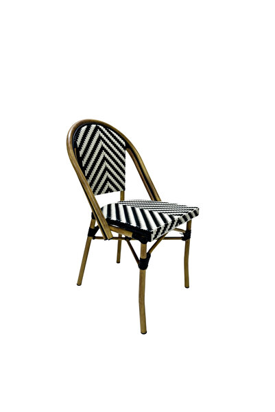 Genel Markalar Paris Rattan Sandalye(LACİVERT BEYAZ)