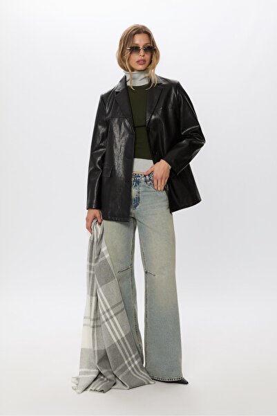 Stradivarius Suni deri efektli blazer