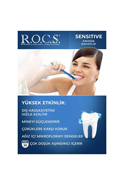 R.O.C.S. Sensitive Instant Relief Hassasiyete Karşı Diş Macunu Florürsüz 75 ml