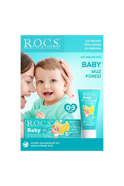 R.O.C.S. R.O.C.S. Baby 0-3 Yaş Muz Püresi Tadında Bebek Diş Macunu 45G
