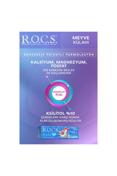 R.O.C.S. Rocs Kids 3-7 Yaş Meyve Külahı Diş Macunu 35 ml
