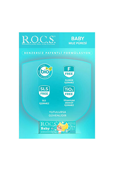 R.O.C.S. R.O.C.S. Baby 0-3 Yaş Muz Püresi Tadında Bebek Diş Macunu 45G