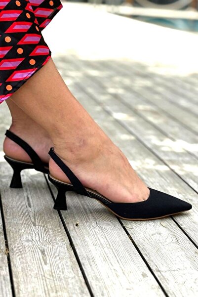 Gökhan Talay Pantofi clasici cu toc Addison din piele intoarsa neagra (4-6 cm)