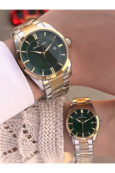 Daniel Klein At Wrist.1.531 - 30 m Water Resistant with Steel Cord, Couple Watch and Special Design Wristwatch Set