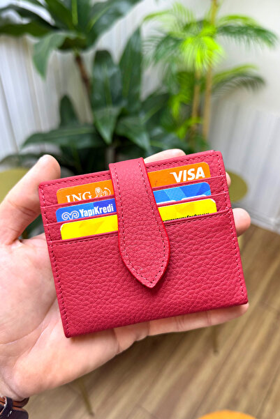 CüzCan Flora Red Genuine Leather Women's Wallet Polite, Stylish and Convenient