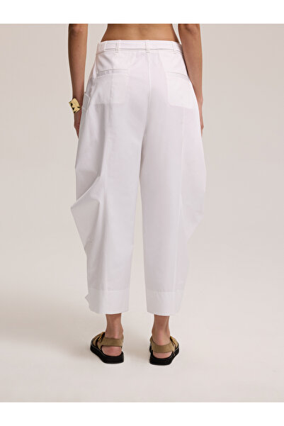 BAQA White Cotton Trousers