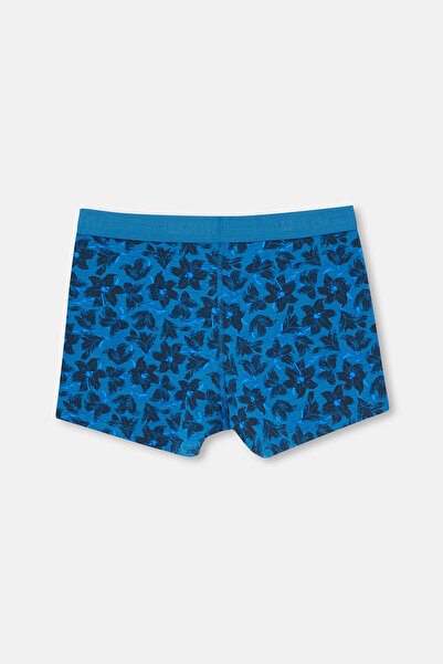 Dagi Blue-Black 3-Piece Patterned Cotton Boxer