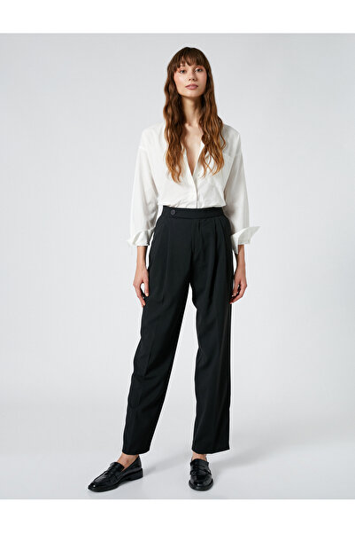 Koton Oversize ing hosszú ujjú zseb részletesen gombos pamut