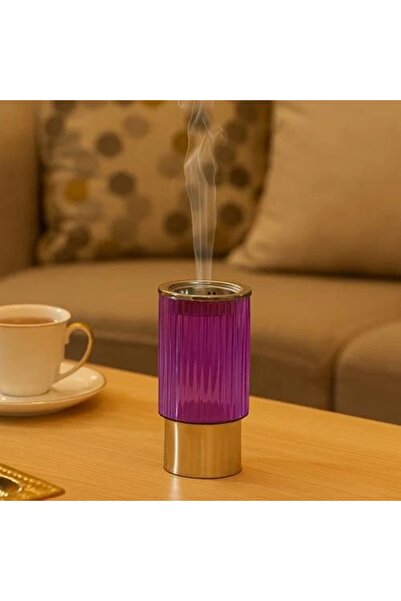 DIVA LADY مبخرة زجاجية فاخرة باللون البنفسجي الذهبي من ✨