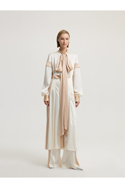 BAQA Taşlı Şerit ve Şal Detaylı Elbise