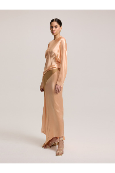 BAQA Salmon Color Long Dress