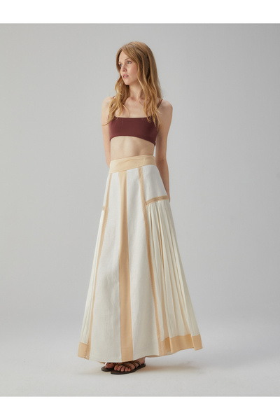 BAQA Pleated Detailed Long Skirt