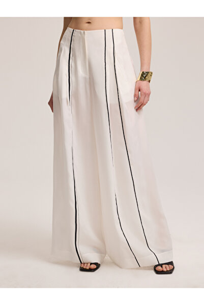 BAQA Stripe Detailed Cupro Trousers