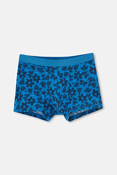 Dagi Blue-Black 3-Piece Patterned Cotton Boxer