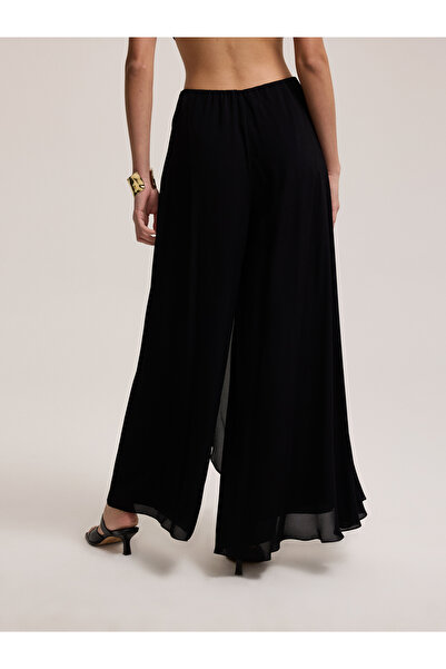 BAQA Black Wide Leg Skirt Pants