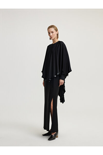 BAQA Black Dress with Embroidery Detail