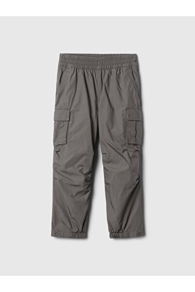 GAP Erkek Bebek Gri Astarlı Paraşüt Kargo Jogger Pantolon