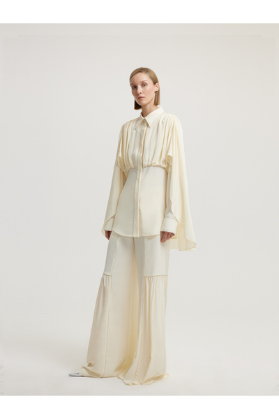 BAQA Drawstring and Stone Detailed Blouse